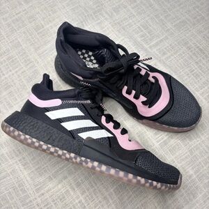 Adidas Black and Pink Athletic Shoes